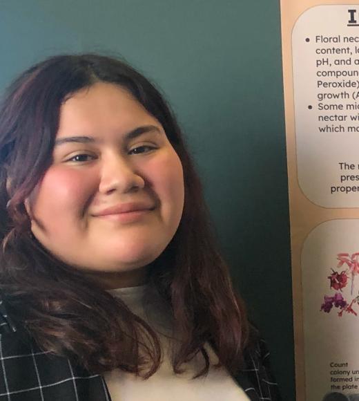 student and poster