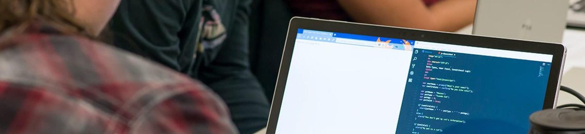 Student with laptop